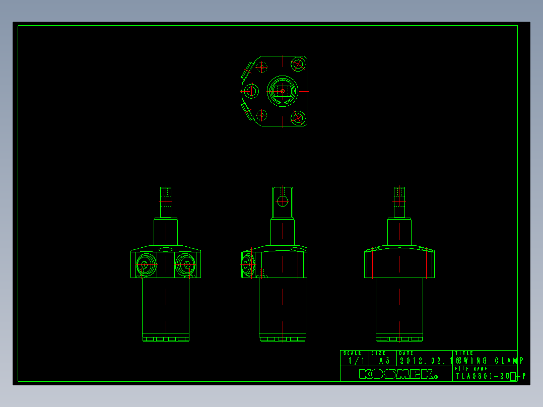 KOSMEKTLA0801-2Cx-P多系列多零件图纸模型