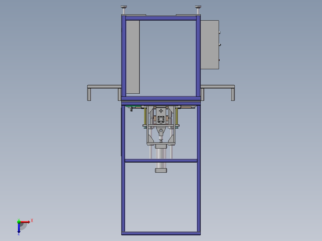 异形缺口冲切机sw18可编辑俯视图