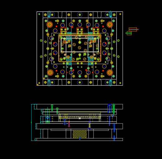 笔记本C面金属外壳制造70度成型模具设计图缩略图