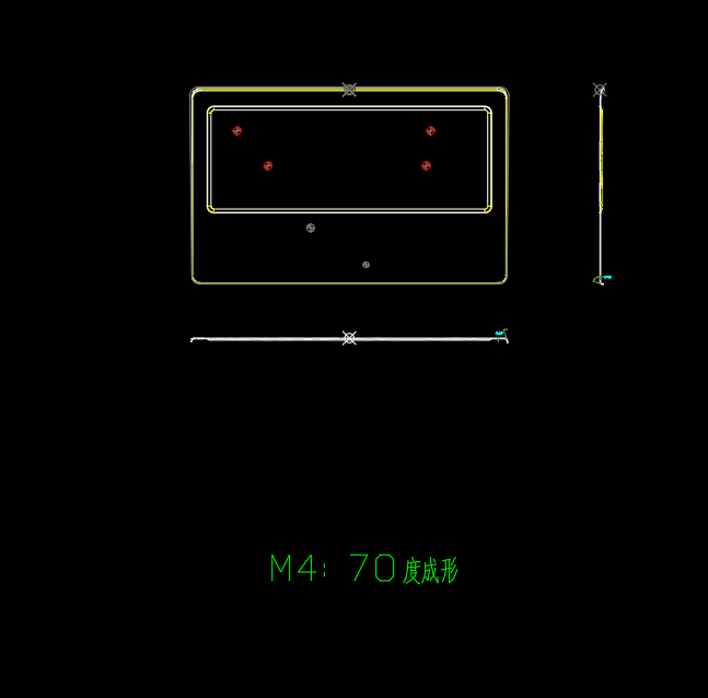笔记本C面金属外壳制造70度成型模具设计图
