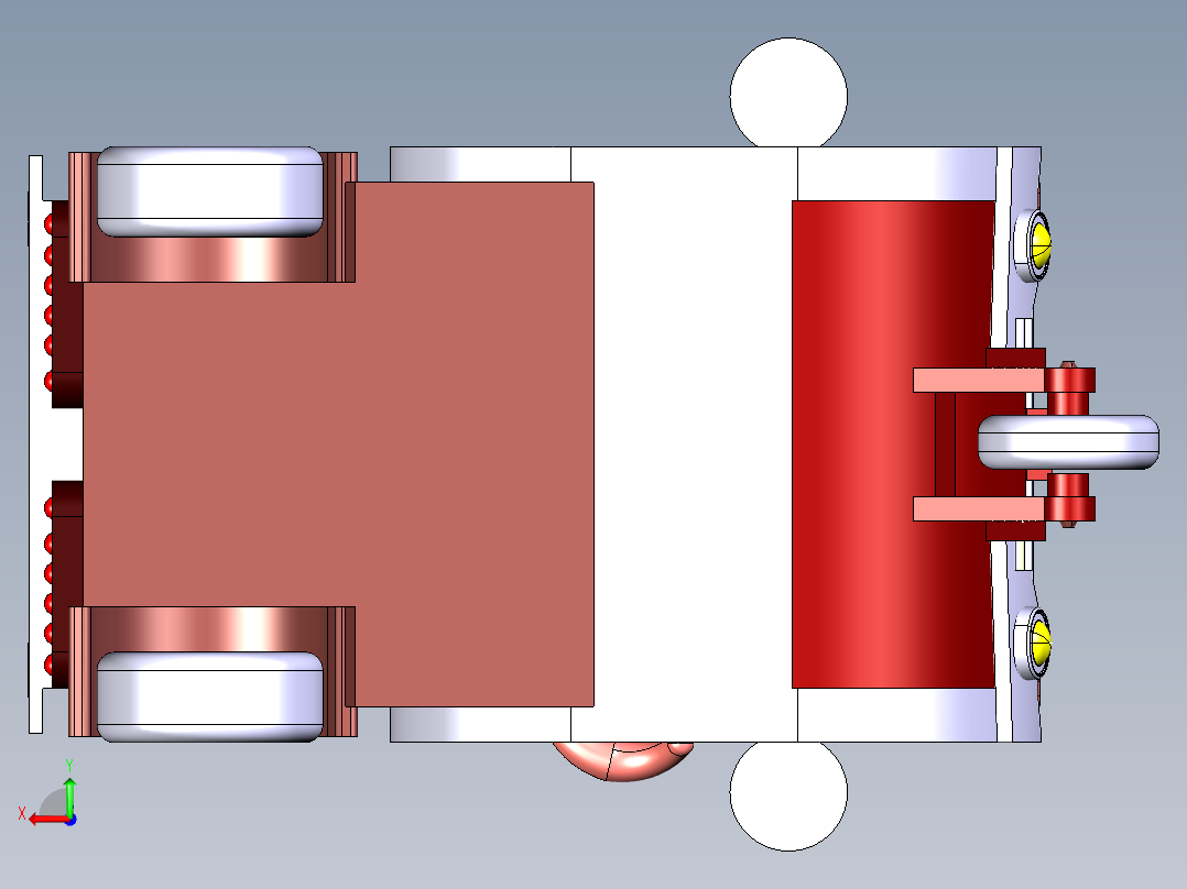 卡通玩具车后视图