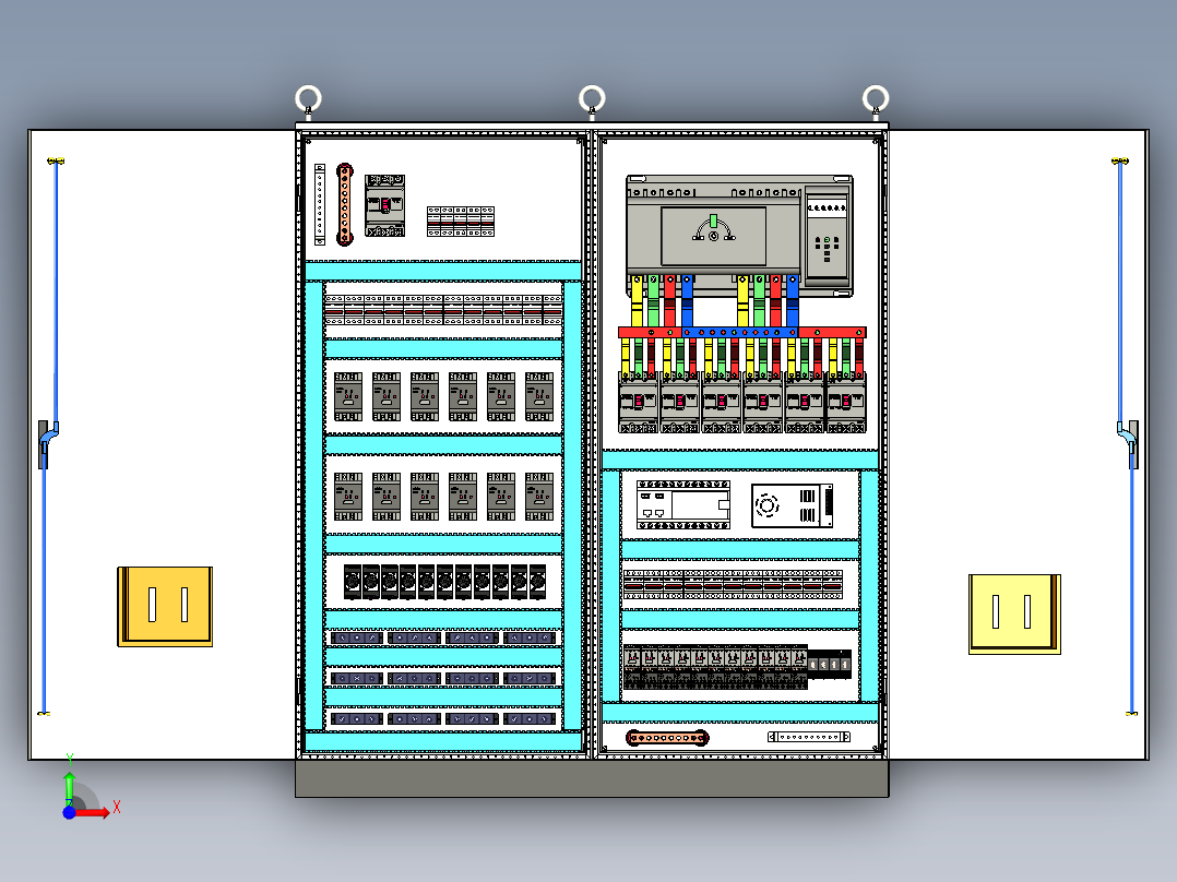 接触器软启动plc控制柜 55934前视图