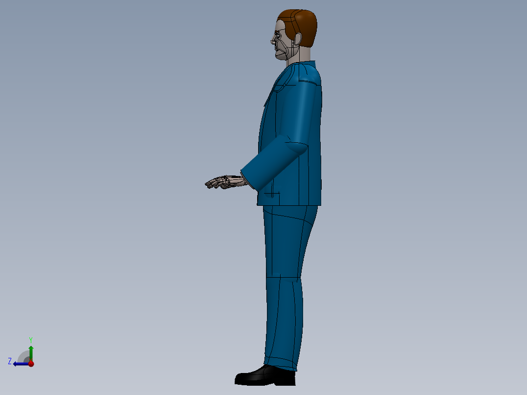 人体模型(23)右视图