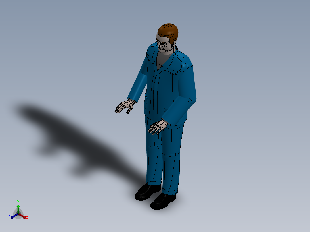 人体模型(23)正等轴测图