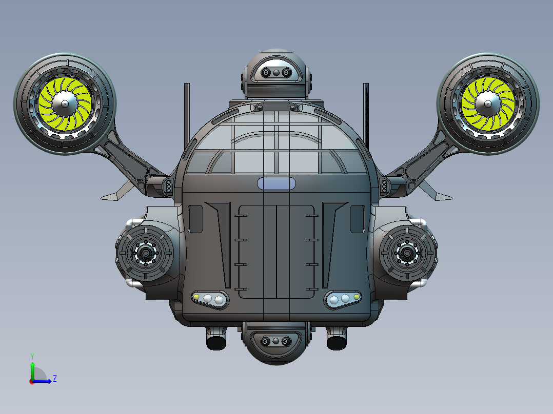 宇宙飞船(57)左视图