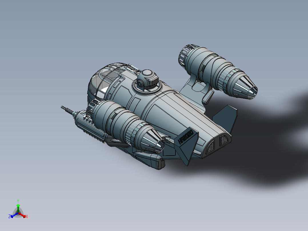 宇宙飞船(57)正等轴测图