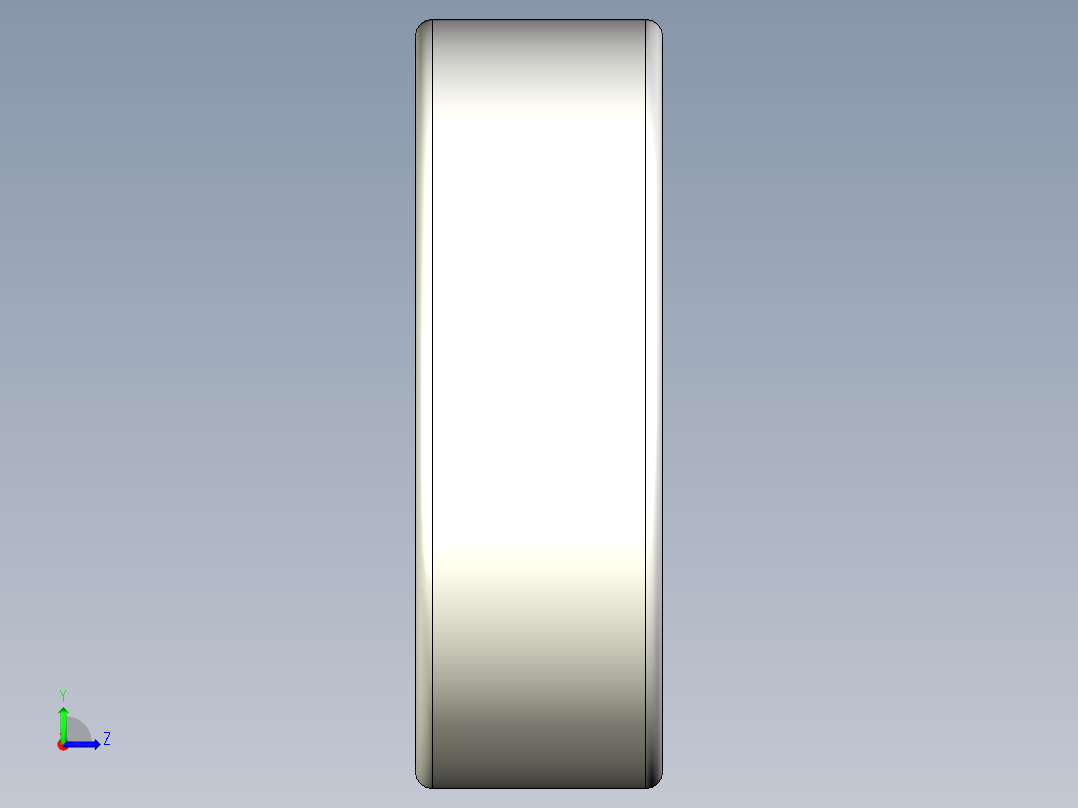 完整的R开放式微英制系列轴承库— SolidWorks和Step微型轴承模左视图