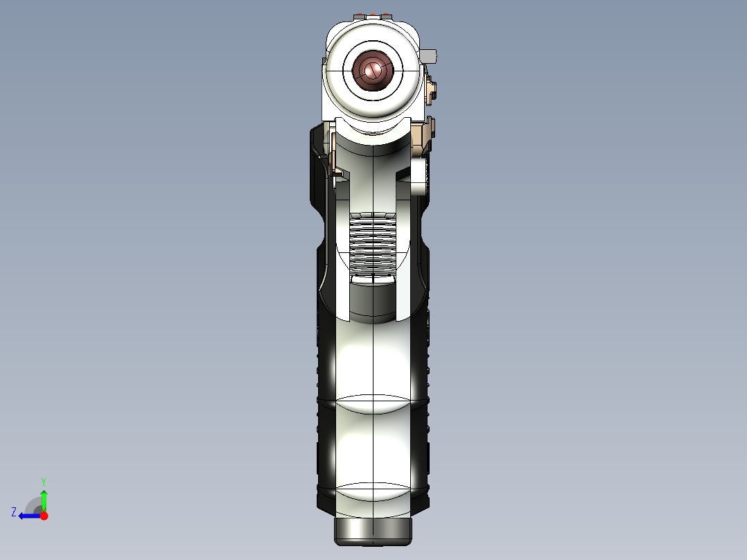 手枪左轮冲锋枪老式狙击步枪设计3D图纸bersa-thunder-380-cc-pistol-2011-1 24 IGS右视图