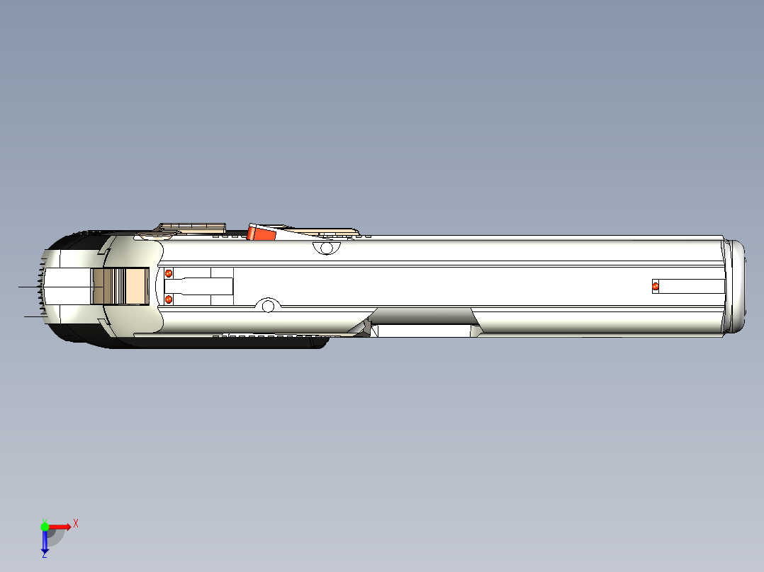 手枪左轮冲锋枪老式狙击步枪设计3D图纸bersa-thunder-380-cc-pistol-2011-1 24 IGS俯视图