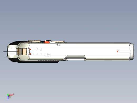 手枪左轮冲锋枪老式狙击步枪设计3D图纸bersa-thunder-380-cc-pistol-2011-1 24 IGS俯视缩略图