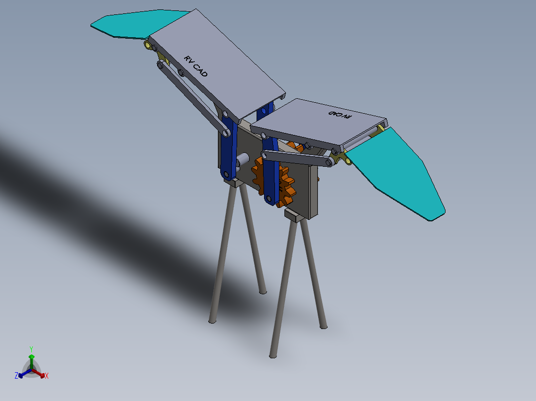 鸟扑动机构模型