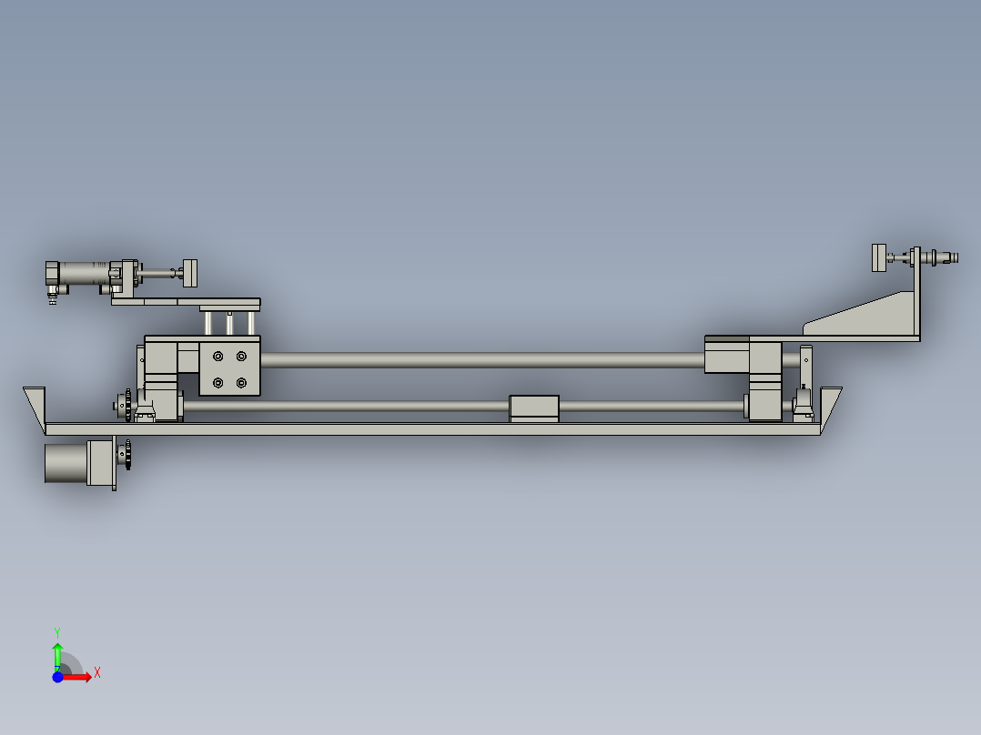 纸箱打包双组倍链传送生产线设计DZ-SJ-夹紧装置-V3前视图