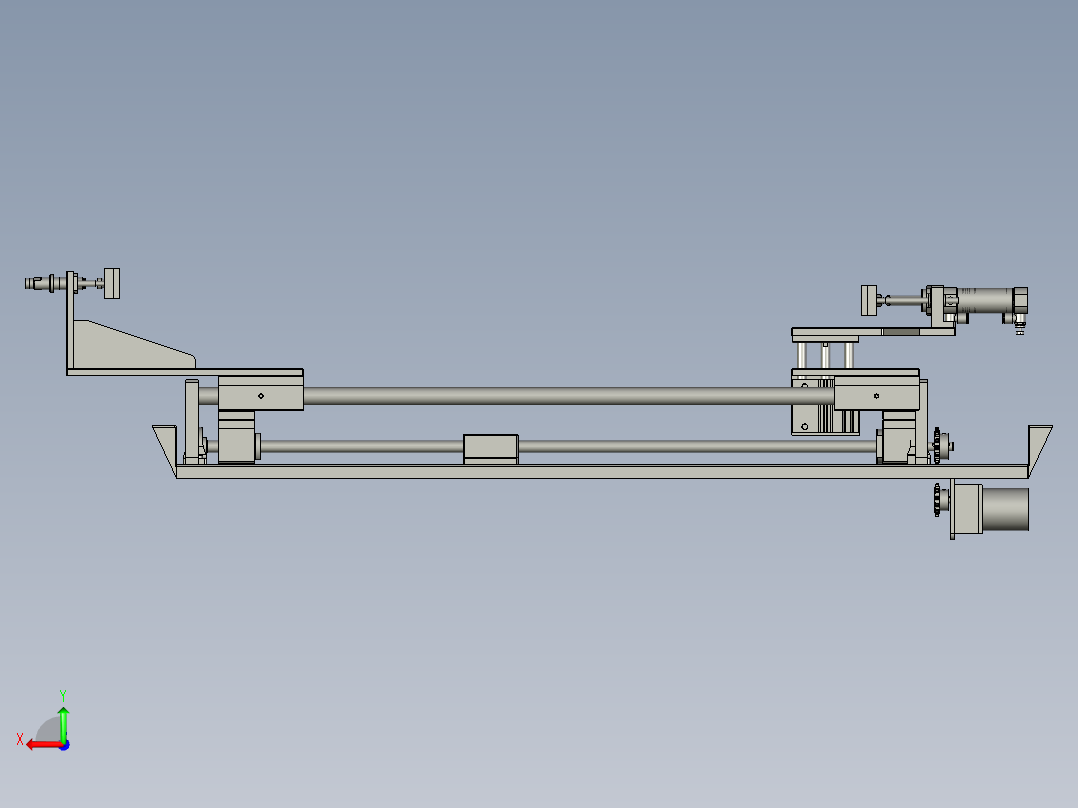 纸箱打包双组倍链传送生产线设计DZ-SJ-夹紧装置-V3后视图