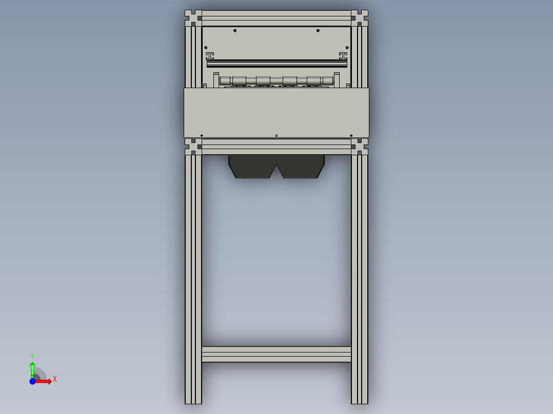 脚踏板压接机前视图