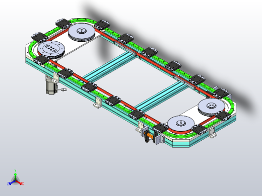 RECBQ25-351-8-皮带-铝型材框架-2矩形精密环形导轨