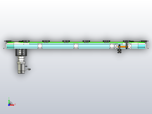 RECBQ25-351-8-皮带-铝型材框架-2矩形精密环形导轨前视缩略图