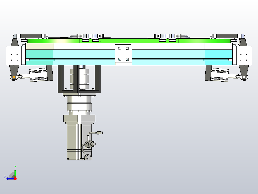RECBQ25-351-8-皮带-铝型材框架-2矩形精密环形导轨右视图