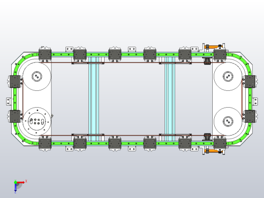 RECBQ25-351-8-皮带-铝型材框架-2矩形精密环形导轨俯视缩略图