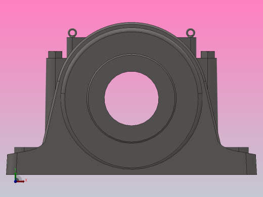 等孔径四螺柱轴承座_SD644前视缩略图