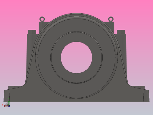 等孔径四螺柱轴承座_SD644后视缩略图