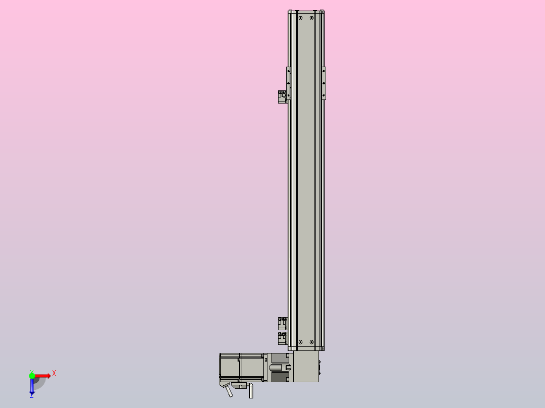 MT75BT半封闭皮带滑台[MT75BT.L80.500.RT.P40.C3]俯视图