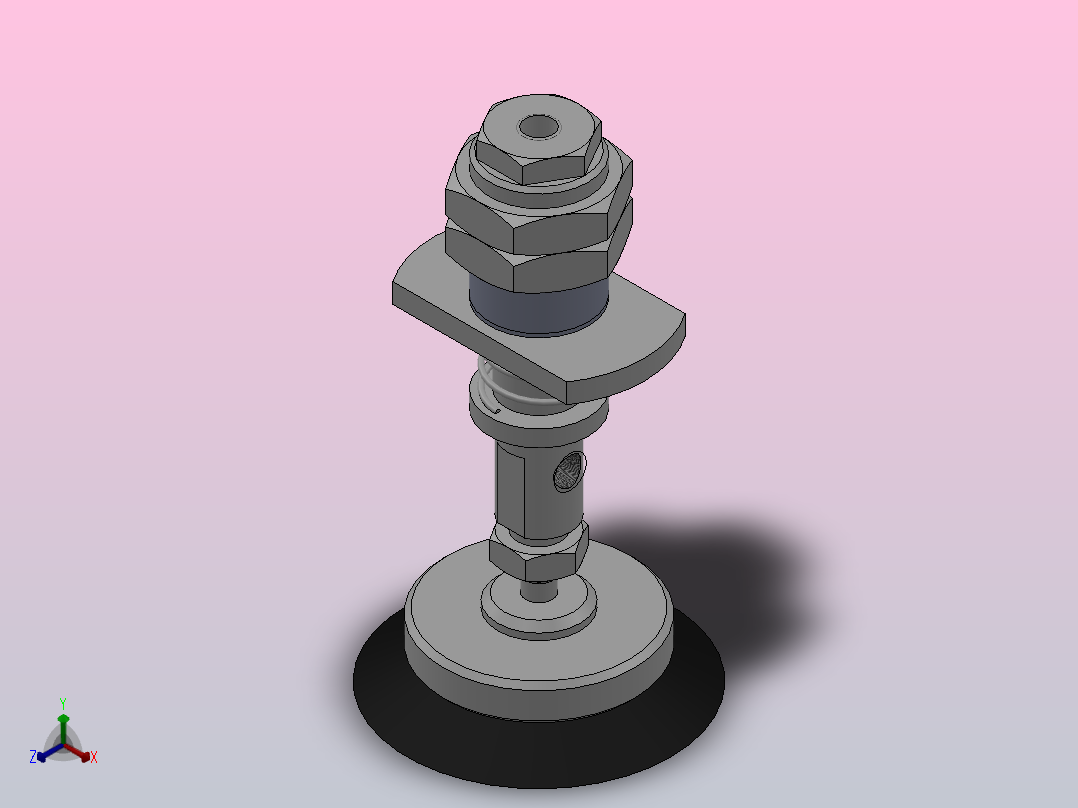 PUYSB 60~100摇摆型真空吸盘[PUYSB-80-10-S]主视图