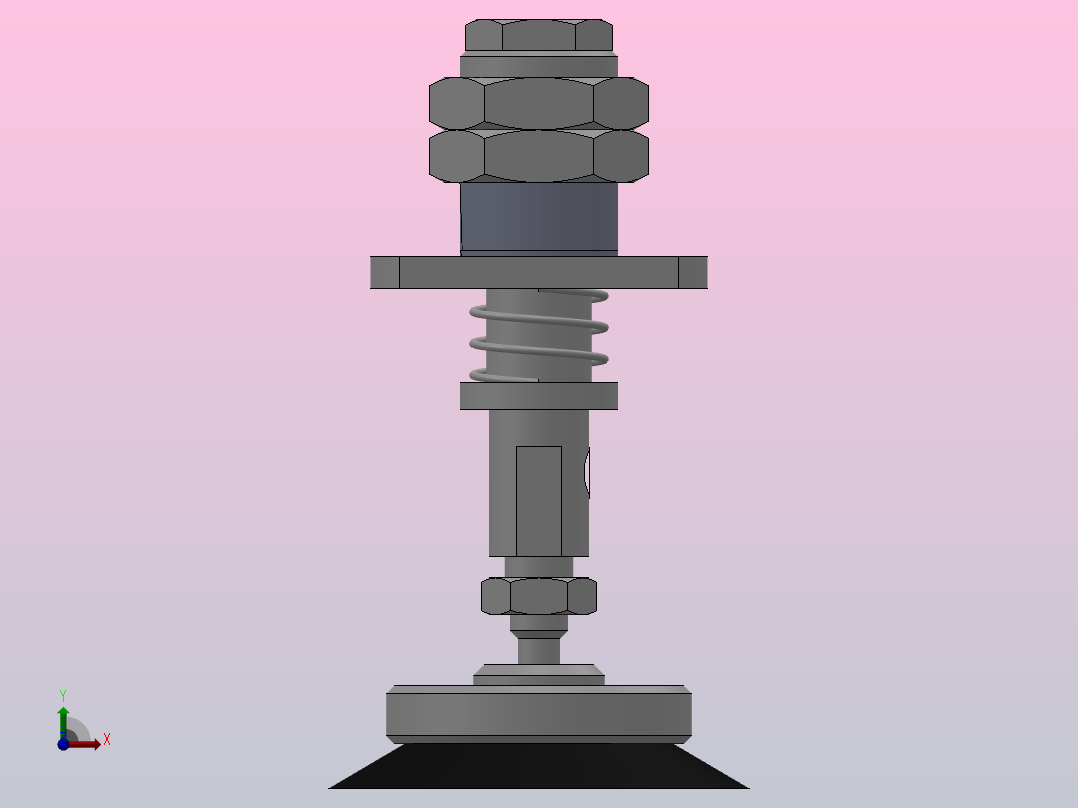 PUYSB 60~100摇摆型真空吸盘[PUYSB-80-10-S]前视图