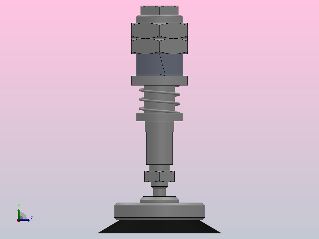 PUYSB 60~100摇摆型真空吸盘[PUYSB-80-10-S]左视图