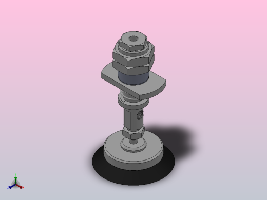 PUYSB 60~100摇摆型真空吸盘[PUYSB-80-10-S]正等轴测缩略图