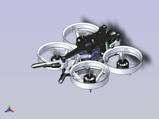 四轴飞行器无人机3D图纸