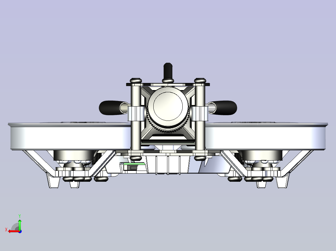 四轴飞行器无人机3D图纸后视图