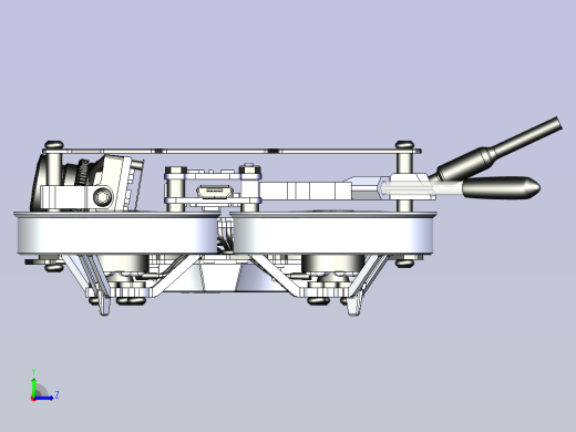 四轴飞行器无人机3D图纸左视缩略图