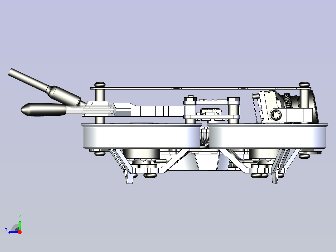 四轴飞行器无人机3D图纸右视图