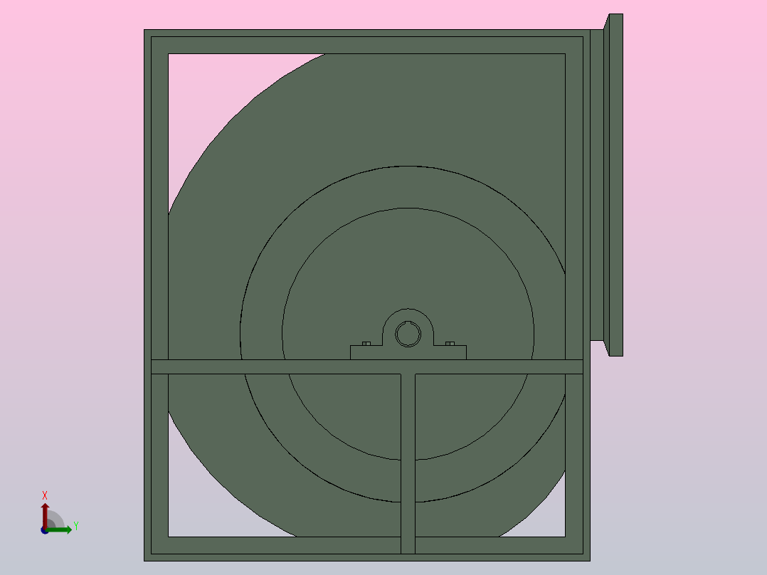DKF5.6S-180°离心通风机[DKF5.6S-180°]前视图