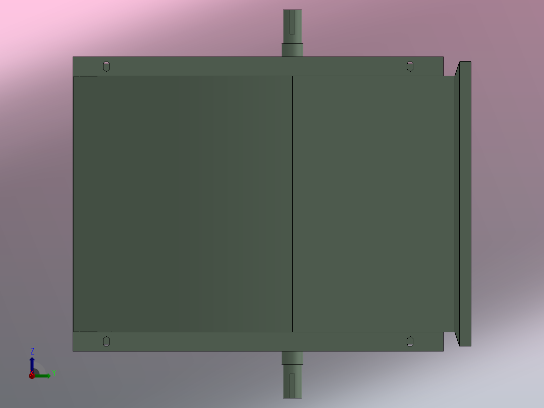 DKF5.6S-180°离心通风机[DKF5.6S-180°]俯视图