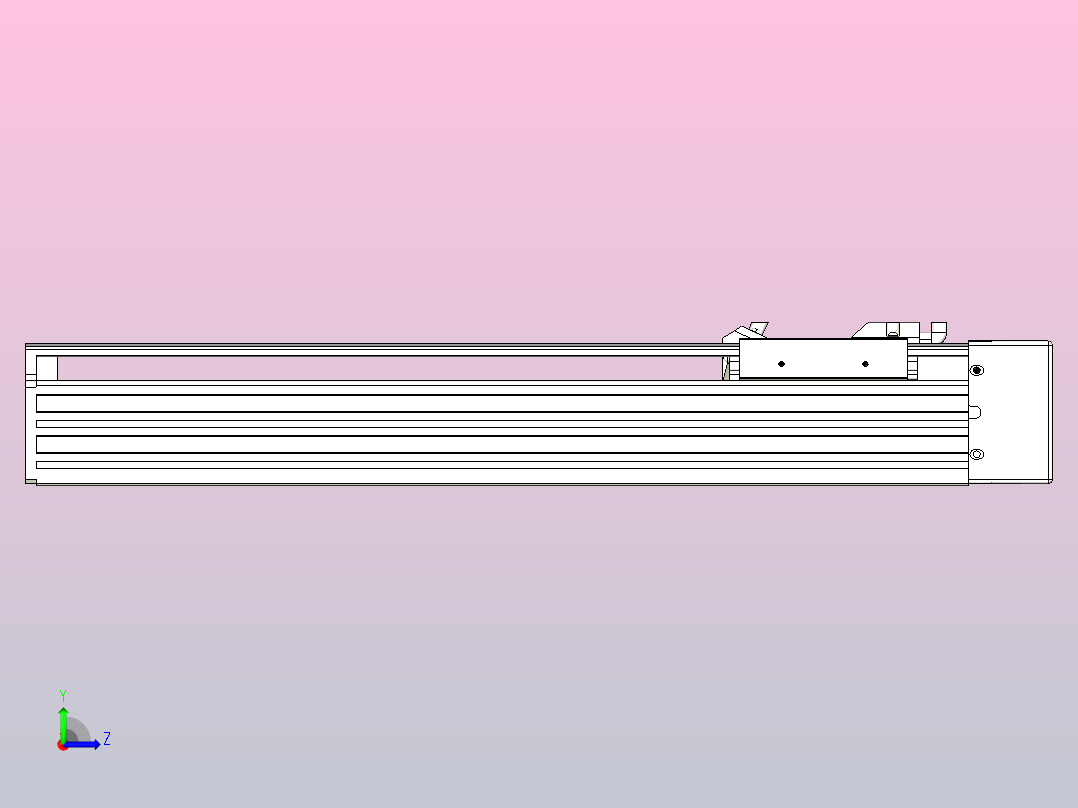 日规模组半封闭丝杆TPA-HNR-85S-1610-L300-MR-Y-P20-N3左视图