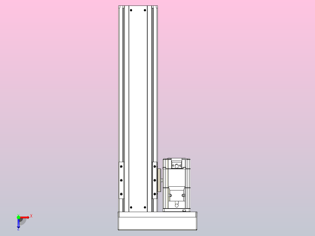 日规模组半封闭丝杆TPA-HNR-85S-1610-L300-MR-Y-P20-N3俯视图