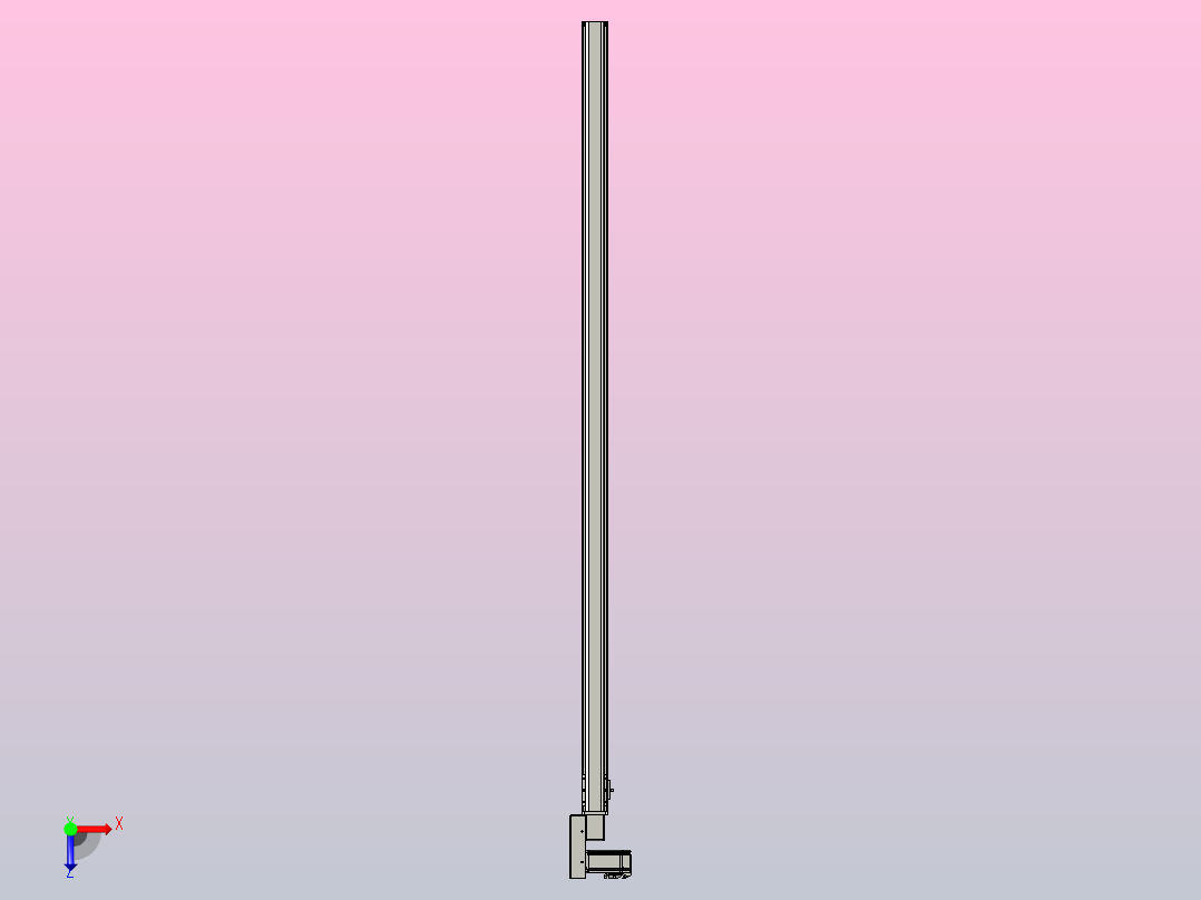 皮带直线轴半封闭可选导轨TPA-HNB-65S-90-L1900-ML-C-P10-N3俯视图