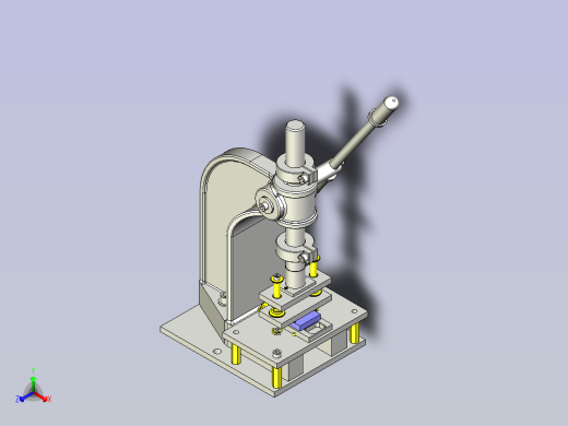 一种塑料外壳压入夹具3D