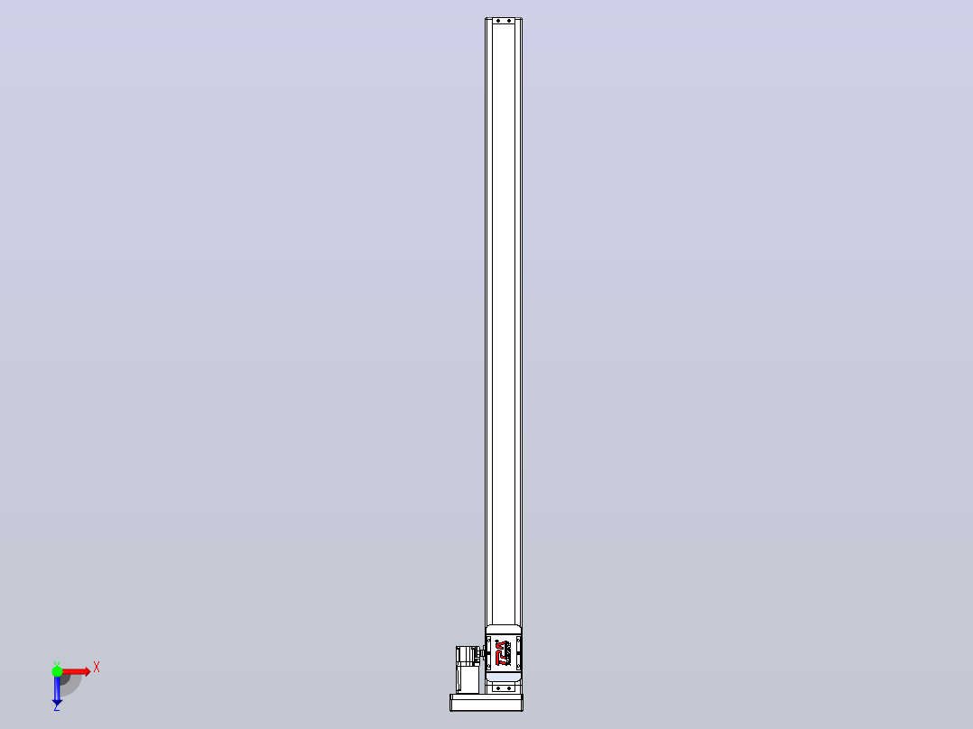 滚珠丝杠直线轴带导轨全封闭TPA-HCR-65S-1610C-L1050-ML-C-P10-N3俯视图