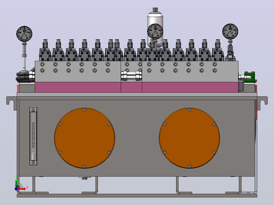 潜孔钻机液压系统（SW+CAD+说明书+开题）前视图