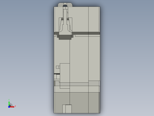 NB1L(2) 1P&amp;N剩余电流动作断路器三维模型202202前视缩略图
