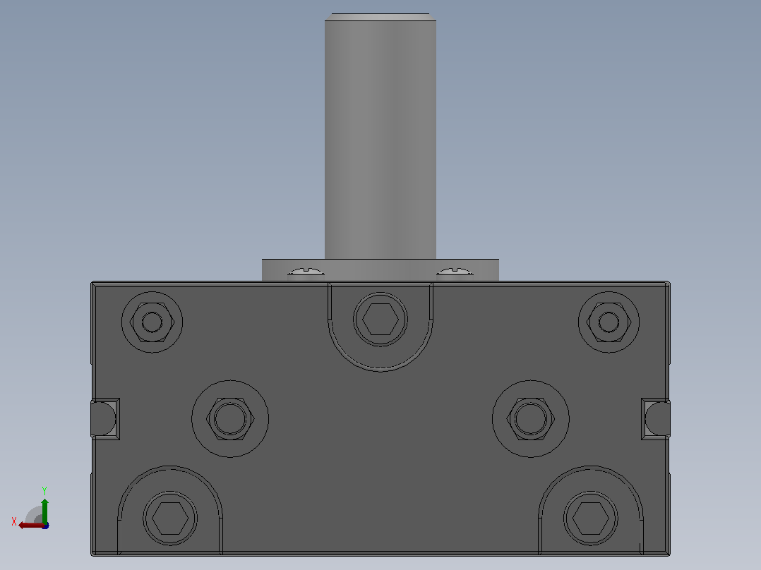 CRQ2薄型摆动气缸Φ20-Φ40[CRQ2BS40-180C]后视图