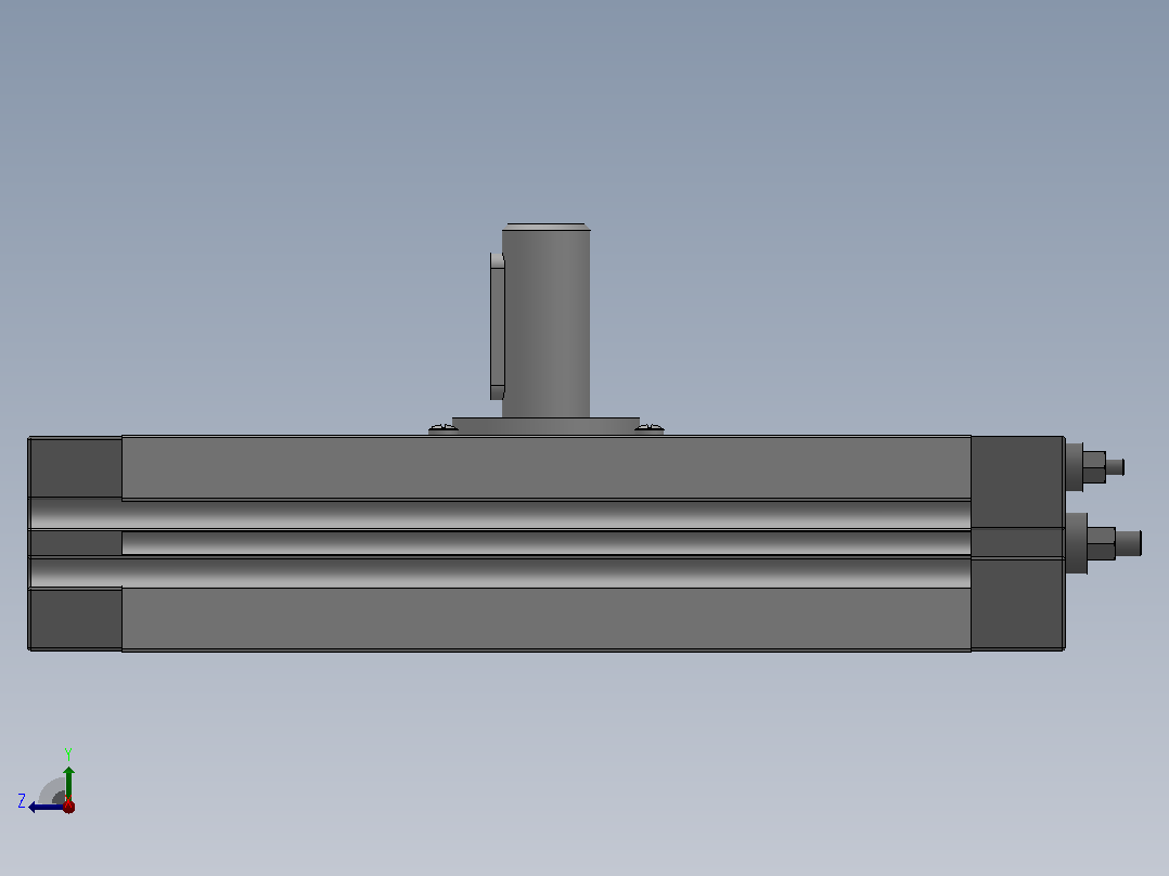CRQ2薄型摆动气缸Φ20-Φ40[CRQ2BS40-180C]右视图