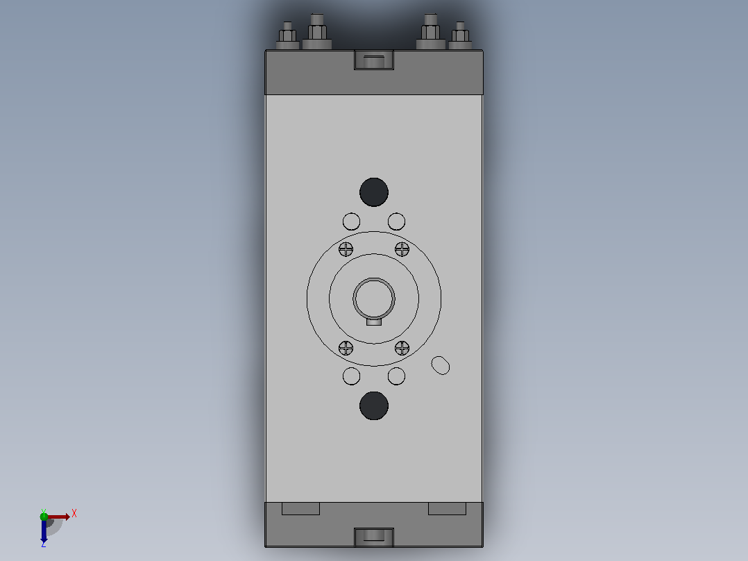 CRQ2薄型摆动气缸Φ20-Φ40[CRQ2BS40-180C]俯视图