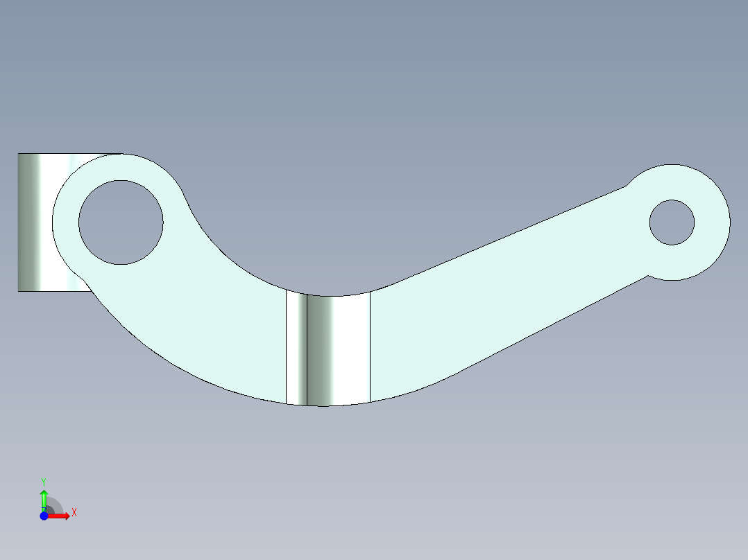 转向臂零件数控加工工艺、加工仿真前视图