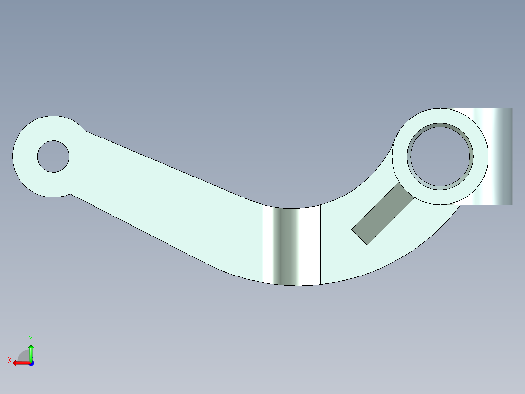 转向臂零件数控加工工艺、加工仿真后视图