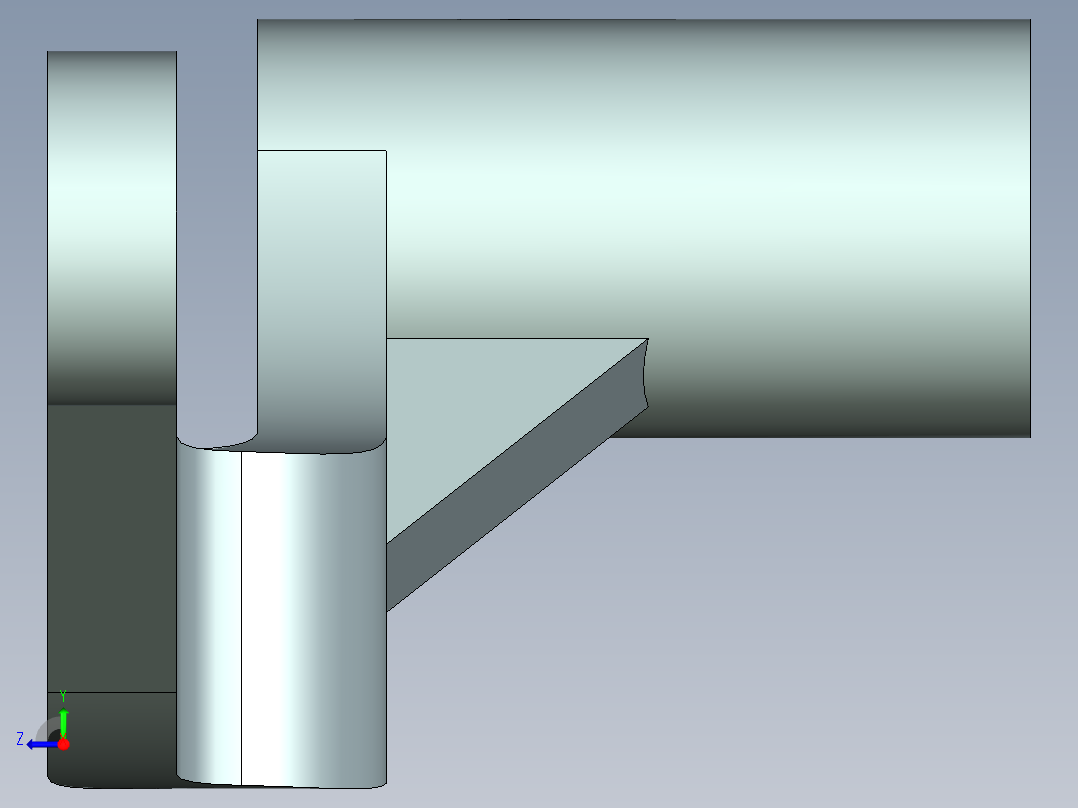 转向臂零件数控加工工艺、加工仿真右视图