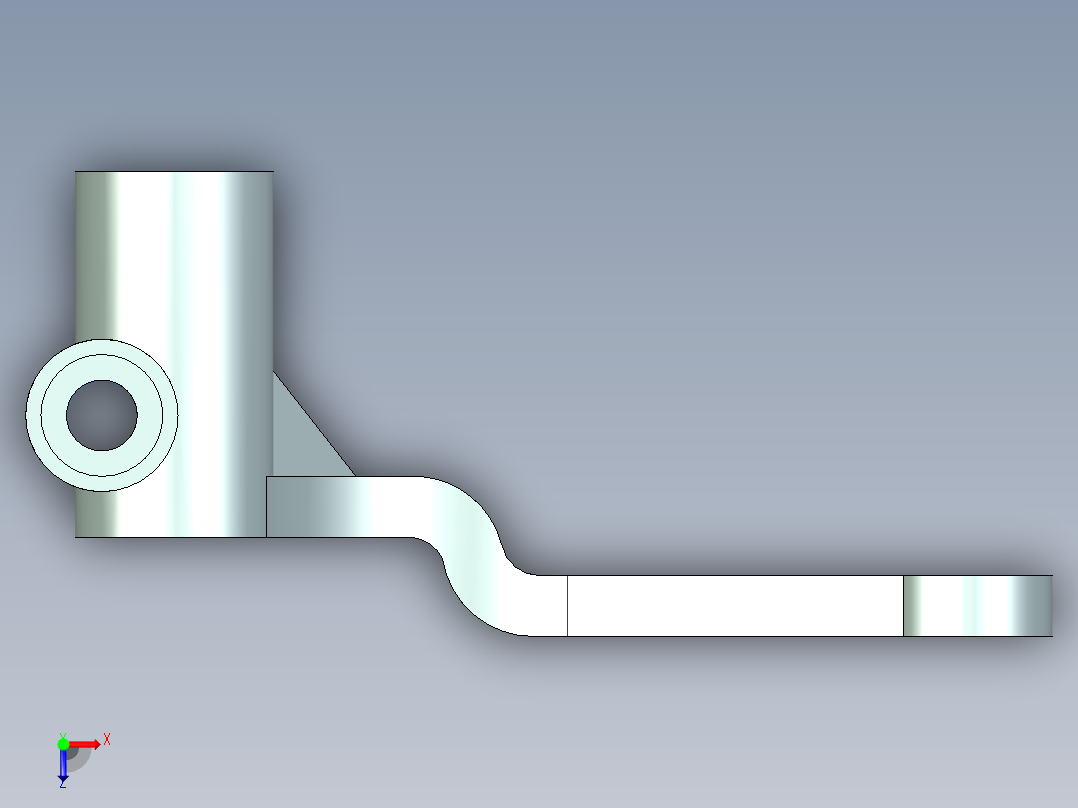 转向臂零件数控加工工艺、加工仿真俯视图