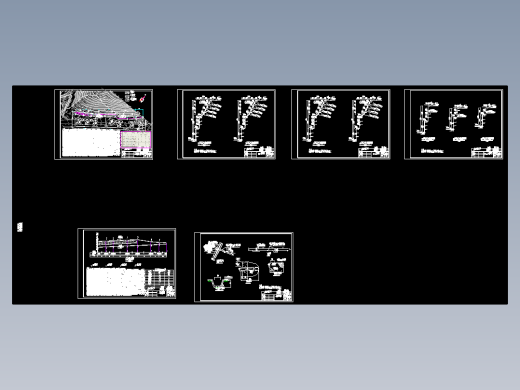 34米高边坡喷锚支护施工CAD图纸设计 （cad，6张图纸）